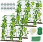2PCS Cucumber Trellis for Climbing Plants Outdoor, Garden Trellis for Raised Bed Garden,Vegetable Grow Supports with Climbing Net for Tomato Bean Squash, Grape Zucchini (2PCS)