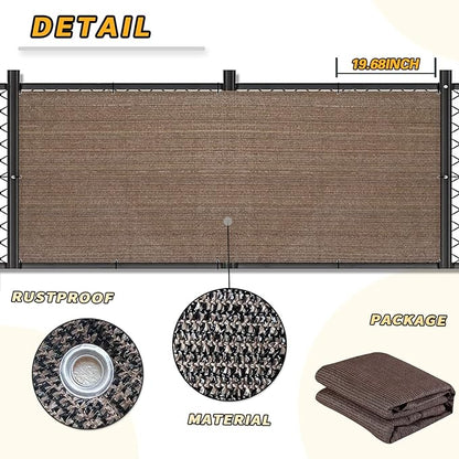 LOVE STORY Balcony Privacy Screen, 3'x9' Deck Shield Screen Fence Cover,UV Protection and Weather-Resistant,3 FT Height for Deck, Patio, Backyard, Outdoor Pool, Porch, Railing, Brown