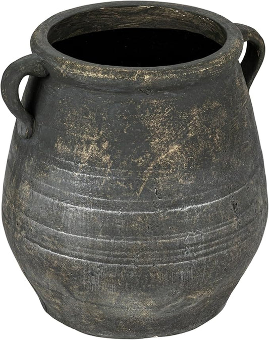 Creative Co-Op Whitewashed Terra-Cotta Urn, Grey