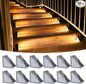 VOLISUN Outdoor Stair Lights 12 Pack, Solar Step Lights Waterproof IP67,80 Lumen, Led Step Light Outdoor for Garden Backyard Stair, Front Door,Porch and Deck(Warm White)