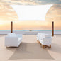 ColourTree TAPR1616 Custom Size 10' x 20' White Sun Shade Sail Canopy UV Block UPF50 Rectangle - Commercial Standard Heavy Duty - 190 GSM - 3 Years Warranty