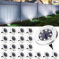 GIGALUMI Solar Ground Lights - No-Drill Fence Lighting Solution, Waterproof Perimeter Lights Compatible with Wood, Metal & Concrete Fences (20 Pack Cool White)