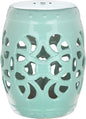 Safavieh Imperial Vine Ceramic Decorative Garden Stool, Light Blue