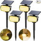 Fabrito Large Solar Spot Lights Outdoor 4 Pack, 1000 Lumens High Brightness, IP65 Waterproof Solar Spotlight with 136 LEDs, Dusk to Dawn Solar Landscape Lights for Yard, Garden, Pathway, Plants (Warm)