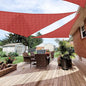 Patio Paradise 3' x 3' x 3' Sun Shade Sail Triangle Canopy Shade Cloth Fabric Sunlight Block Patio Pergola Cover HDPE Deck Awning for Outdoor Backyard Roof Shading, Red