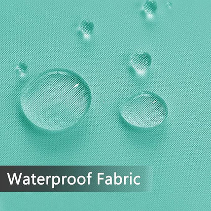SpaceDresser Waterproof Outdoor Sheer Curtains for Patio - 4 Panels Rod Pocket Indoor Voile Sheer Curtain for Living Room,52W x 108L inch, Turquoise