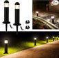 2 Pack Low Voltage Landscape Pathway Lights, 12V LED Bollard Light IP67 Waterproof, Outdoor Driveway Walkway Wired Lights (Included Connector and Stakes) - Yard Garden Lawn,2700K Warm White