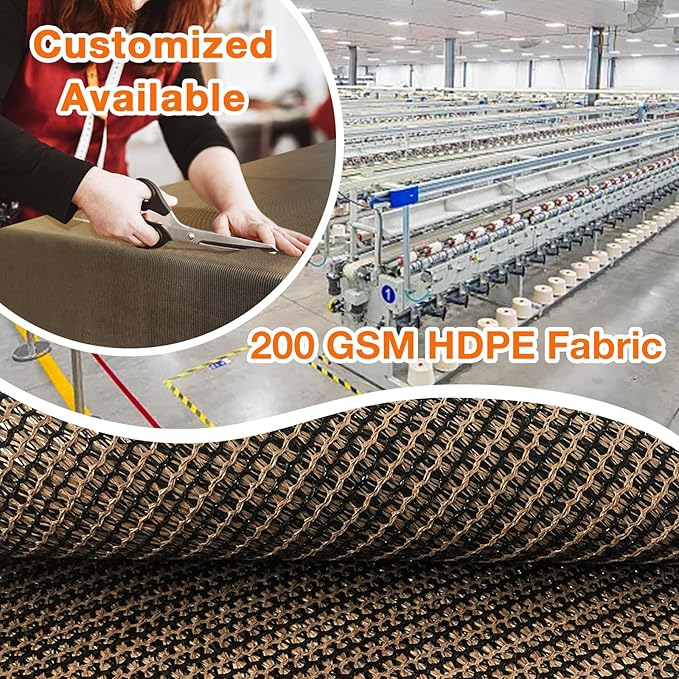 Artpuch Outdoor Pergola Shade Cover 7x8 FT Sun Shade Cloth with Grommets Mocha 90% UV Protection Canopy Patio Privacy Screen (Customized Available)