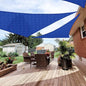 Patio Paradise 9' x 9' x 9' Sun Shade Sail Triangle Canopy Shade Cloth Fabric Sunlight Block Patio Pergola Cover HDPE Deck Awning for Outdoor Backyard Roof Shading, Blue