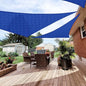Patio Paradise 13' x 13' x 13' Sun Shade Sail Triangle Canopy Shade Cloth Fabric Sunlight Block Patio Pergola Cover HDPE Deck Awning for Outdoor Backyard Roof Shading, Blue
