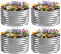 4 Pack Tall 2x2x2FT Round Raised Beds for Gardening, Corrugated Galvanized Steel Raised Garden Bed, Outdoor Metal Above Ground Garden Bed for Vegetables and Flowers