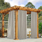 NICETOWN 2 Panels Natural Gazebo Curtains Outdoor Waterproof & Windproof, Top & Bottom Rod Pocket & Back Tab Windproof Privacy Outdoor Curtains Blackout Blinds with Fixed Rope for Patio, W52 x L95