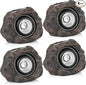 Solar Rock Lights Outdoor – 4 Pack Waterproof LED Landscape Garden Spotlights, Realistic Stone Design, Wireless Solar Powered Pathway Lights for Yard, Walkway, Patio & Lawn Decoration (Auto On/Off)