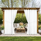 DIVA EN CAMINO DEC Outdoor Patio Curtain Waterproof Darkening Thermal Insulated Indoor Curtains for Bedroom, Porch, Living Room, Pergola, Cabana, W105 x L95, Set of 2 Panels
