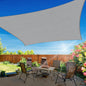 10'x13' Sun Shade Sail, UV Protection Outdoor Shade, Curved Tear Resistant Heavy Duty Sun Shade for Patio Garden, Backyard, Deck, Car Port, Playground, (Grey)