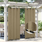 Easy-Going Linen Look Outdoor Curtains Waterproof Windproof Porch Curtains, Soft Thicken Outdoor Privacy Curtains for Patio, Gazebo, Grommet Top and Tab Bottom Drape, 1 Panel, 54x120 inch, Khaki