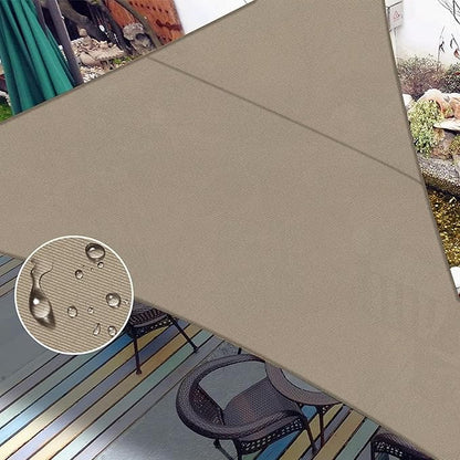 LOVE STORY Triangle 7'x7'x7' Waterproof Sun Shade Sail Canopy UV Block for Outdoor Patio Backyard Carport,Taupe(We Make Custom Size)