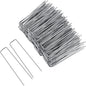 FEED GARDEN 8 Inch 100 Pack Galvanized Landscape Staples 11 Gauge Anti-Rust Garden Stakes Landscaping Fabric SOD Pins Yard Stakes for Weed Barrier Fabric