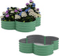 2-Pack Galvanized Raised Garden Bed, 4x4x1ft Outdoor Planter Box with Open Base for Herbs, Veggies & Flowers. Rust-Resistant Raised Garden Beds , Ground-Connected Design for Deep Root Growth, Green