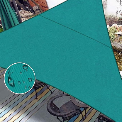 LOVE STORY Right Triangle 10'x18'x20.6' Waterproof Sun Shade Sail Canopy UV Block for Outdoor Patio Backyard Carport,Turquoise Blue(We Make Custom Size)