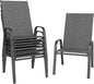 Patio Chairs Set of 6, Stackable Outdoor Dining Chairs for All Weather, Metal Modern Outside Furniture Chair for Pool Side, Garden, Backyard Deck, Dark Grey
