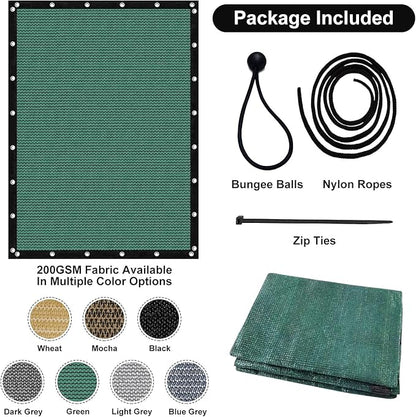 Artpuch 90% Sun Shade Cloth, 12 x 12 FT Pergola Shade Cover Canopy with Grommets, Sun Screen Fabric Tarp for Patio, Outdoor, Garden, Backyard, Green