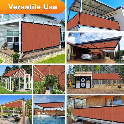 Artpuch 90% Sun Shade Cloth, 9 x 13 FT Pergola Shade Cover Canopy with Grommets, Sun Screen Fabric Tarp for Patio, Outdoor, Garden, Backyard, Rust Red