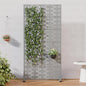 Casaphoria Metal Privacy Screen Outdoor, 72" H x 35" W Freestanding Decorative Privacy Screen for Patio Deck Balcony Garden with Stable Base, Grey-Brick
