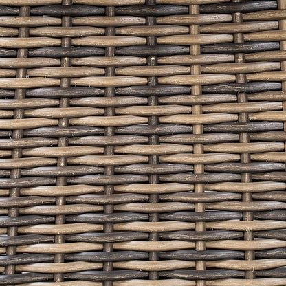 Christopher Knight Home Pasco Acacia Wood Outdoor Dining Table Set for 6, Wicker Patio Dining Set with Acacia Wood Table and Bench, Patio Table and Chair Set with Cushion+Rope Backrest, Teak+Grey