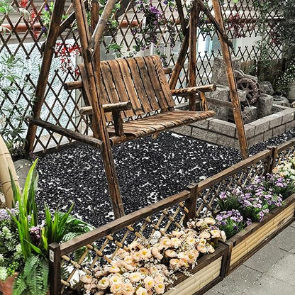 15 lbs Black Rocks for Planters, 1"-2" Decorative Rocks for Potted Plants, Polished Garden Stones for Outdoor Landscaping, Walkways, Yard, River Rocks for Flower Pots, Vase