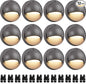 SUNVIE 12 Pack Low Voltage Deck Lights 5W LED Landscape Step Stair Lights Outdoor with Fastlock2 Wire Connector 3000K 12-24V Accent Lighting for Garden Post Fence 3.2FT ETL Listed Cord