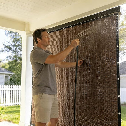EMERIT 90% Shade Cloth Sun Shade Fabric Privacy Screen Shade Cover for Patio Garden Pergola Shade Cover Canopy with Gromments