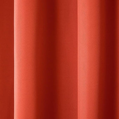 TOWN & COUNTRY BASICS Cabana Solid Heavyweight Indoor Outdoor Curtains, Light Filtering Opacity with Grommet Top, Water Repellent, 54"x84", Mecca Orange (Pack of 12)