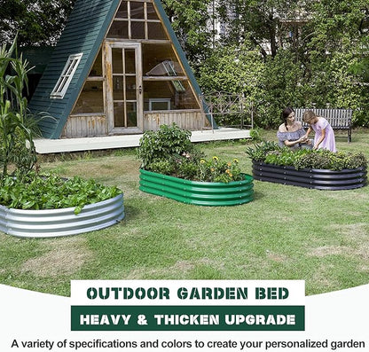 Land Guard 6ft Metal Raised Garden Bed，2 Pcs Galvanized Planter Raised Beds for Vegetables…………