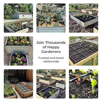 Garden Grid Watering System, 3x6 | Raised Garden Bed Drip Irrigation System - But Better | Pre-Assembled, Waters Every Plant Evenly, 2-Min Setup | Square Foot Gardening | US-Made | Standard 33.5"x66"