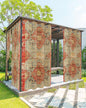 Boho Outdoor Curtains for Patio Waterproof, Grommet Privacy Curtain Drapes Weatherproof Outside Curtains for Porch GazeboPergola Cabana 2 Panel 54x108inch Rustic Bohemian Floral Tribal Orange