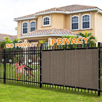 Artpuch 90% Sun Shade Cloth, 4 x 16 FT Pergola Shade Cover Canopy with Grommets, Sun Screen Fabric Tarp for Patio, Outdoor, Garden, Backyard, Mocha