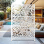 Outdoor Privacy Screen,72" H×47" W Metal Privacy Screen, Freestanding Privacy Fence Panels for Patio