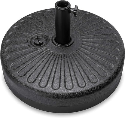 Best Choice Products Fillable Umbrella Base Stand Round Sunburst Plastic Patio Umbrella Base Stand, Pole Holder for Outdoor, Lawn w/ 55lbs Weight Capacity, Adjustment Knob