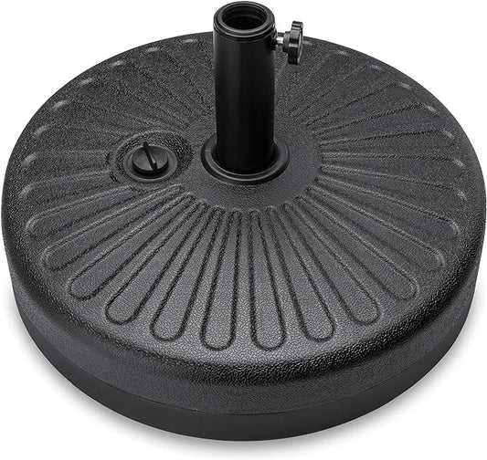 Best Choice Products Fillable Umbrella Base Stand Round Sunburst Plastic Patio Umbrella Base Stand, Pole Holder for Outdoor, Lawn w/ 55lbs Weight Capacity, Adjustment Knob