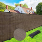 UPGRADE Privacy Screen 5' x 25' Fence Commercial Shade Cover with Brass Grommets Heavy Duty Perfect for Outdoor Back Yard, Mocha, Customizable