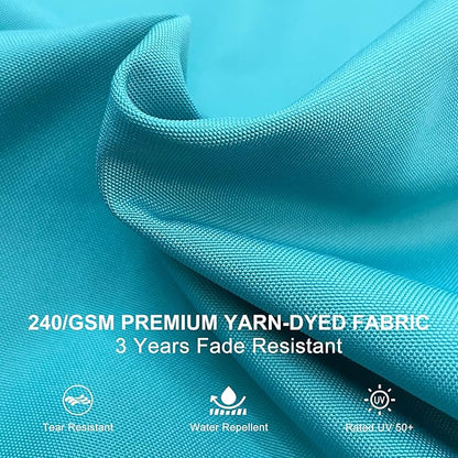 PURPLE LEAF 9' X 11' Patio Umbrella Outdoor Rectangle Umbrella Large Cantilever Umbrella Windproof Offset Heavy Duty Sun for Garden Deck Pool Patio, Turquoise Blue