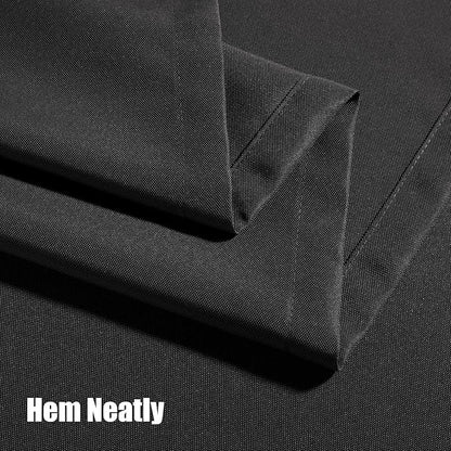 BONZER Waterproof Outdoor Curtains for Patio Porch Pergola Cabana Thick Privacy Wide Grommet Indoor Curtains for Bedroom Living Room, 1 Panel, 110W x 108L inch, Charcoal