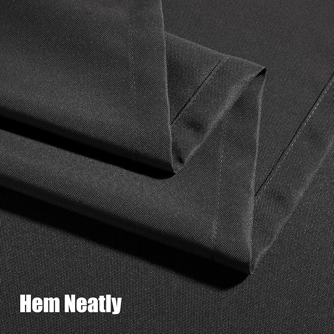 BONZER Outdoor Waterproof Curtains for Patio Extra Wide Grommet Light Filtering Outside Curtains for Gazebo, Porch, Pergola, Pavilion, 1 Panel, 150W x 108L inch, Charcoal