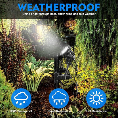 LED Spot Lights Plug in Outdoor Indoor Light 7W 3000K 9.8ft Power Cord Waterproof Landscape Lights Spotlight with Clip and Metal Hose for Plants Yard Garden Accent Lighting Ambient Light