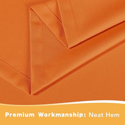 HolidayIdeas Outdoor Curtains for Patio Waterproof, 4 Panels - 54 x 108 Inch - Privacy Protection & Light Filtering Curtains Grommet Outside Curtains for Porch, Backyard (Mecca Orange)