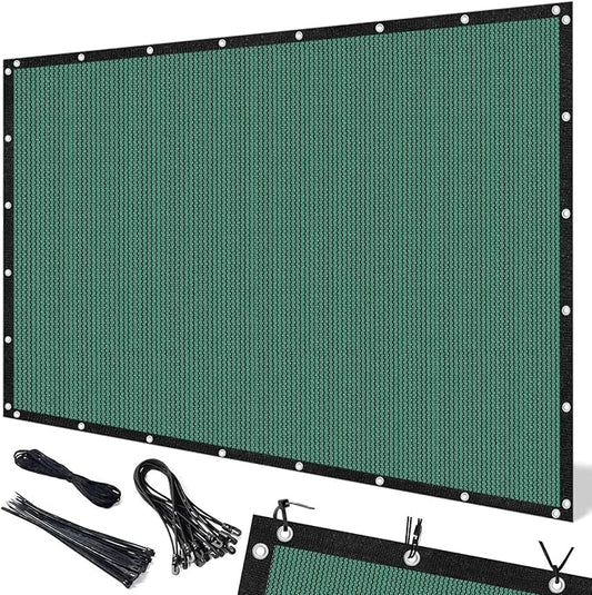 Artpuch 90% Sun Shade Cloth, 6 x 12 FT Pergola Shade Cover Canopy with Grommets, Sun Screen Fabric Tarp for Patio, Outdoor, Garden, Backyard, Green