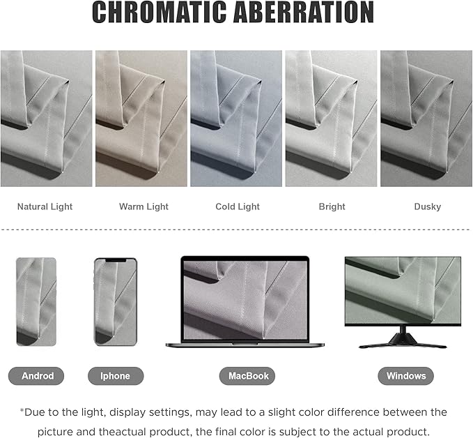 BONZER Waterproof Indoor/Outdoor Curtains for Patio Thick Privacy Wide Grommet Curtains for Bedroom, Living Room, Porch, Pergola, Cabana, 1 Panel, 110W x 84L inch, Silver