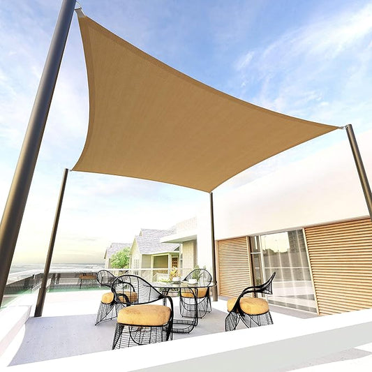 Tronssien Rectangle 16'x20' Sun Shade Sail,95% UV Blockage Canopy Awning for Outdoor Patio and Garden, Yard Activities