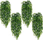 Waipfaru 4Pcs Fake Hanging Plants 2.7ft Fake Plants Eucalyptus Leaves UV Resistant Fake Vines Ivy Artificial Plants Outdoor Faux Plants Indoor Bedroom Living Room Boho Wall Porch Shelf Decor